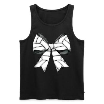 Coquette Schleife Volleyball Muster Mothers Day - Männer Premium Bio Tank Top - Schwarz - Vorne - Michal (187cm)
