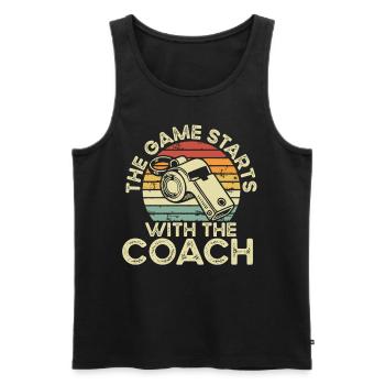 Trainer Geschenke Coach Geschenkidee - Männer Premium Bio Tank Top - Schwarz - Vorne - AI Model Male 178 light (178cm)