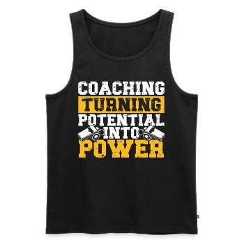 Trainer Geschenke Coach Geschenkidee - Männer Premium Bio Tank Top - Schwarz - Vorne - AI Model Male 178 light (178cm)
