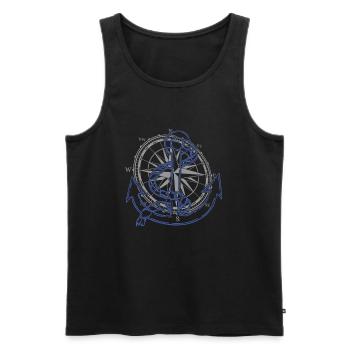 2 Capitaine Sailor Windrose - Débardeur bio Premium Homme - noir - Devant - AI Model Male 178 light (178cm)