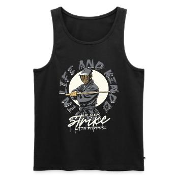 Kendo Japanische Kampfsportarten - Männer Premium Bio Tank Top - Schwarz - Vorne - AI Model Male 178 light (178cm)