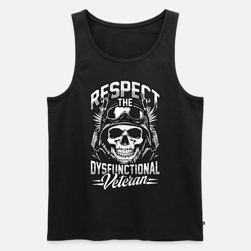 Respect The Dysfunctional Veteran - Men's Premium Organic Tank Top - black