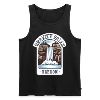 Gravity Falls Oregon für Oregon Urlauber - Männer Premium Bio Tank Top - Schwarz - Vorne - Michal (187cm)