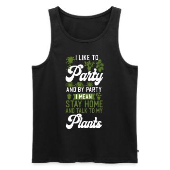 Plant Lover Gardening I Like To - Männer Premium Bio Tank Top - Schwarz - Vorne - Michal (187cm)