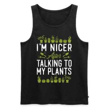 Plant Lover Gardening I'm Nicer - Men's Premium Organic Tank Top - black - Front - Michal (187cm)