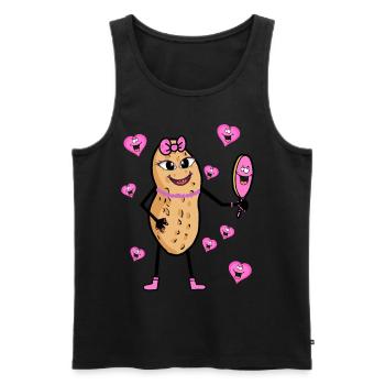 Erdnuss Schönheit Nuss Kosmetik Schminke - Männer Premium Bio Tank Top - Schwarz - Vorne - AI Model Male 178 light (178cm)