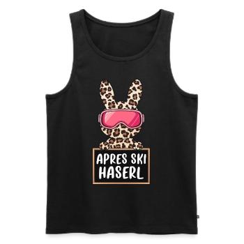 Lapin d’après-ski - Débardeur bio Premium Homme - noir - Devant - Michal (187cm)