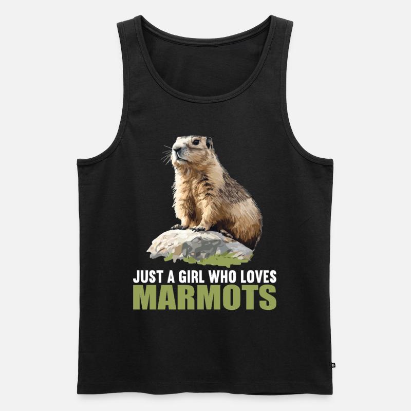 Murmeltiere Murmeltier - Männer Premium Bio Tank Top - Schwarz
