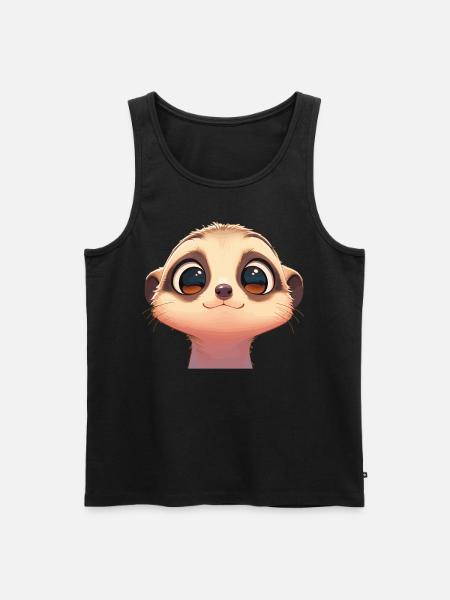 Meerkat Erdmännchen - Männer Premium Bio Tank Top - Schwarz