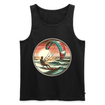 Kitesurfen Kitesurfer Kiteboard - Männer Premium Bio Tank Top - Schwarz - Vorne - Michal (187cm)