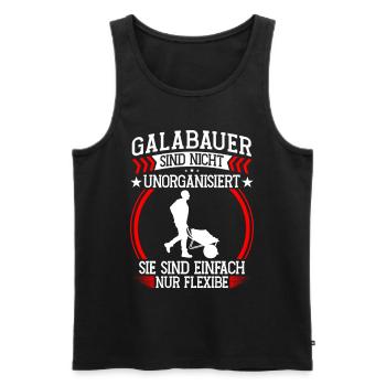 Galabauer sind unorganisiert Landschaftsbauer - Männer Premium Bio Tank Top - Schwarz - Vorne - Michal (187cm)