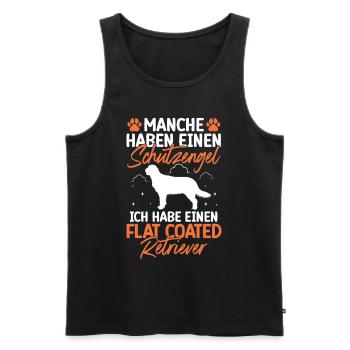 J’ai un Flat Coated Retriever - Débardeur bio Premium Homme - noir - Devant - AI Model Male 178 light (178cm)