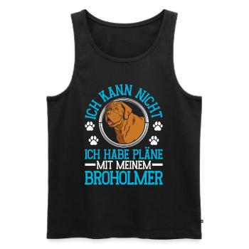 Plans Broholmer avec mon Broholmer - Débardeur bio Premium Homme - noir - Devant - Michal (187cm)