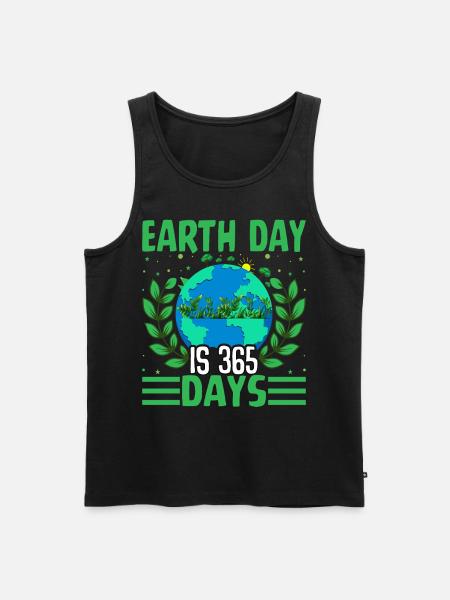 Earth day is 365 days - Men's Premium Organic Tank Top - black