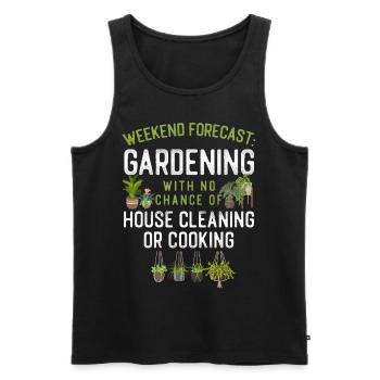 Week-end de jardinage pour les amoureux des plantes - Débardeur bio Premium Homme - noir - Devant - Michal (187cm)