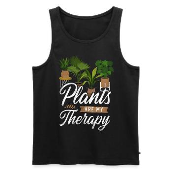 Plant Lover Gardening Plants Are - Men's Premium Organic Tank Top - black - Front - Michal (187cm)