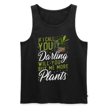Amateur de plantes jardinant si j’appelle - Débardeur bio Premium Homme - noir - Devant - AI Model Male 178 light (178cm)