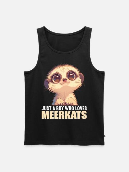 Meerkat Erdmännchen - Männer Premium Bio Tank Top - Schwarz