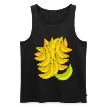 Banana Banana Fruit Fruit Exotic - Men's Premium Organic Tank Top - black - Front - AI Model Male 178 light (178cm)