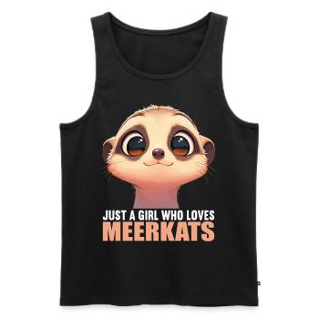 Meerkat Erdmännchen - Débardeur bio Premium Homme - noir - Devant - AI Model Male 178 light (178cm)