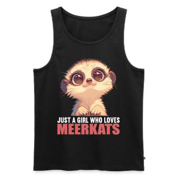 Meerkat Erdmännchen - Débardeur bio Premium Homme - noir - Devant - AI Model Male 178 light (178cm)