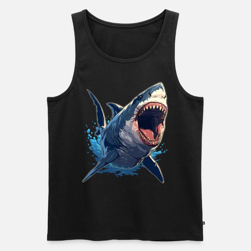 Megalodons Megalodon - Männer Premium Bio Tank Top - Schwarz