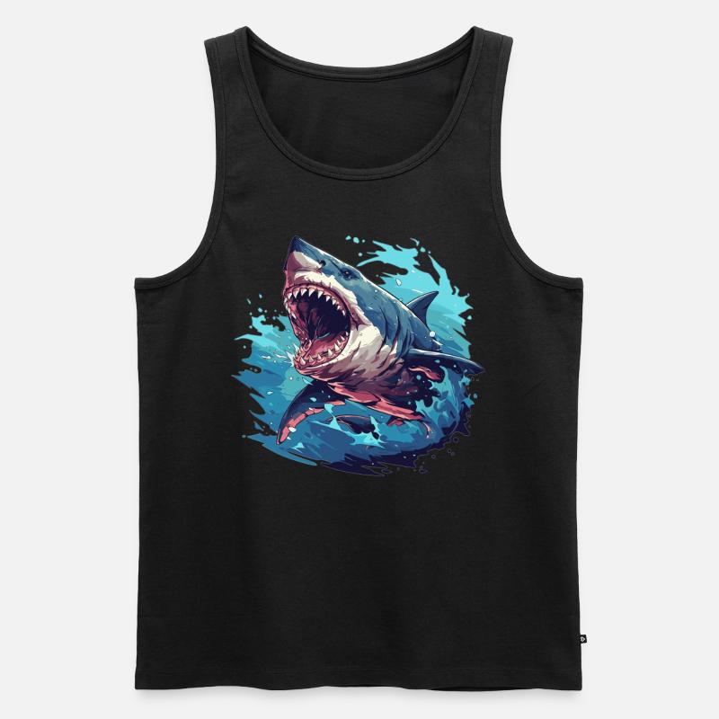 Megalodons Megalodon - Männer Premium Bio Tank Top - Schwarz