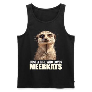 Meerkat Erdmännchen - Débardeur bio Premium Homme - noir - Devant - AI Model Male 178 light (178cm)