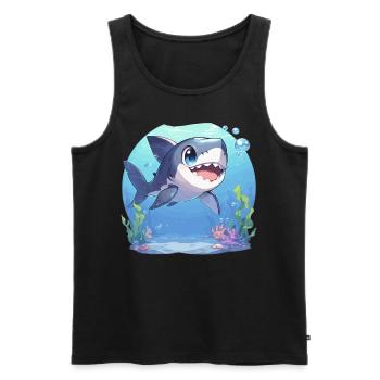 Megalodons Megalodon - Men's Premium Organic Tank Top - black - Front - AI Model Male 178 light (178cm)