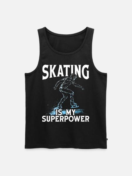 Schlittschuhläufer Schlittschuhlaufen Schlittschuh - Männer Premium Bio Tank Top - Schwarz