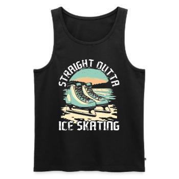 patineur patineur patin à glace patin à glace - Débardeur bio Premium Homme - noir - Devant - Michal (187cm)