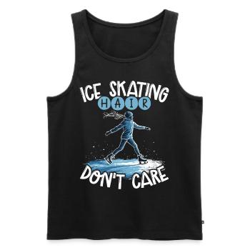 patineur patineur patin à glace patin à glace - Débardeur bio Premium Homme - noir - Devant - Michal (187cm)