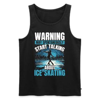 patineur patineur patin à glace patin à glace - Débardeur bio Premium Homme - noir - Devant - Michal (187cm)