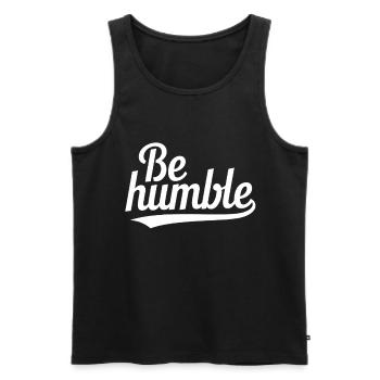 Be humble and show kindness and - Men's Premium Organic Tank Top - black - Front - AI Model Male 178 light (178cm)