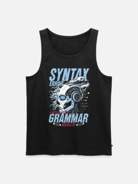 Computerlinguist Syntax Error - Männer Premium Bio Tank Top - Schwarz