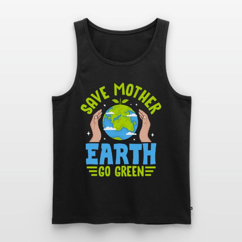 Rettet Mutter Erde, wird grün Männer Premium Bio Tank Top