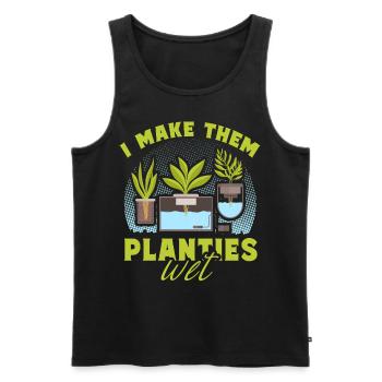 Ich mache sie nass - Männer Premium Bio Tank Top - Schwarz - Vorne - AI Model Male 178 light (178cm)