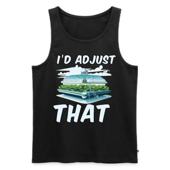 I'd adjust that - Men's Premium Organic Tank Top - black - Front - AI Model Male 178 light (178cm)