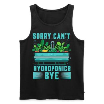 Sorry can't Hydroponics Bye - Men's Premium Organic Tank Top - black - Front - AI Model Male 178 light (178cm)