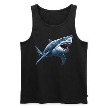 Megalodons Megalodon - Men's Premium Organic Tank Top - black - Front - AI Model Male 178 light (178cm)
