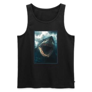 Megalodons Megalodon - Men's Premium Organic Tank Top - black - Front - AI Model Male 178 light (178cm)