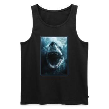 Megalodons Megalodon - Men's Premium Organic Tank Top - black - Front - AI Model Male 178 light (178cm)