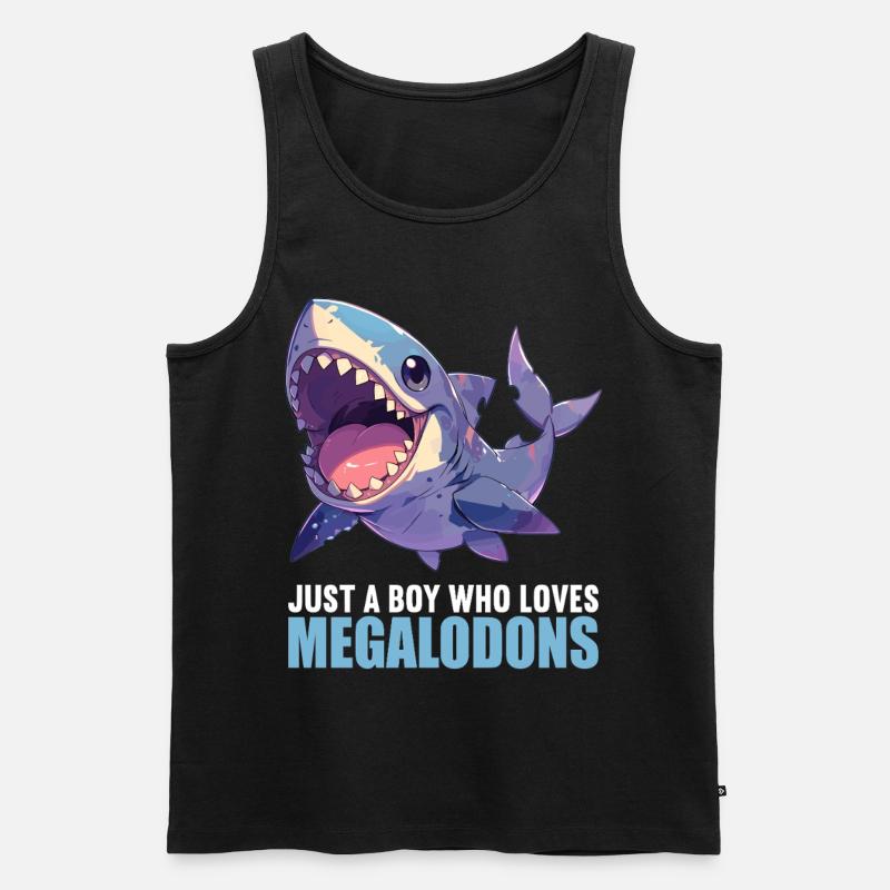 Megalodons Megalodon - Männer Premium Bio Tank Top - Schwarz