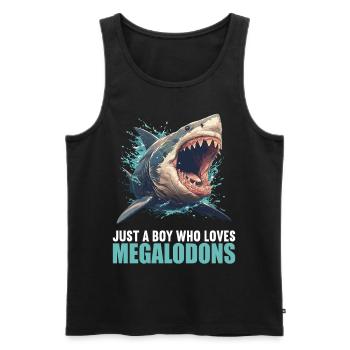 Megalodons Megalodon - Men's Premium Organic Tank Top - black - Front - AI Model Male 178 light (178cm)