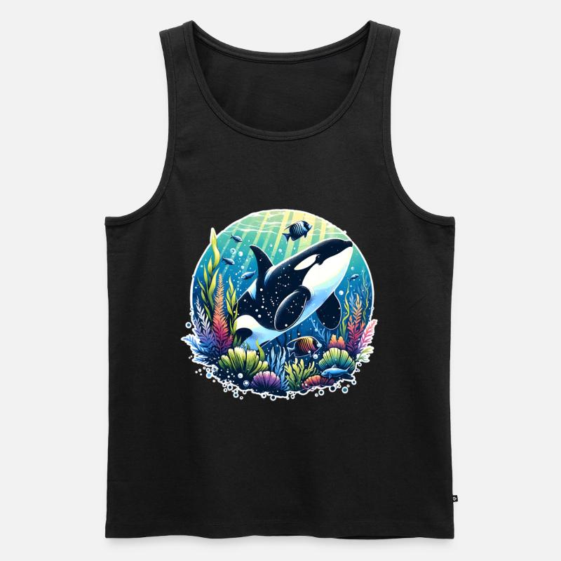 Orca Schwertwal - Männer Premium Bio Tank Top - Schwarz