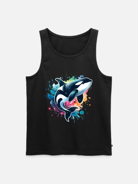 Orca Killer Whale - Men's Premium Organic Tank Top - black