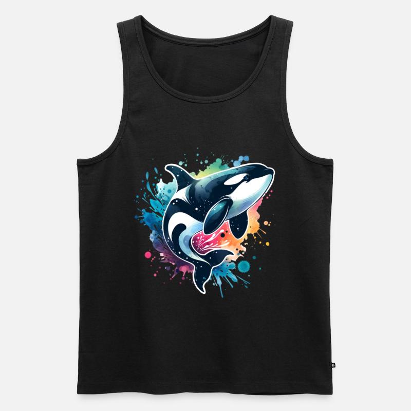 Orca Schwertwal - Männer Premium Bio Tank Top - Schwarz