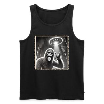 Rock, Rocker, Rock Musik, Heavy Metal, Rock Hand - Männer Premium Bio Tank Top - Schwarz - Vorne - AI Model Male 178 light (178cm)