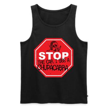 Stop The Car I See A Chupacabra - Männer Premium Bio Tank Top - Schwarz - Vorne - AI Model Male 178 light (178cm)
