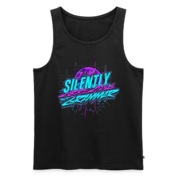 Computerlinguist Silently Correcting Your Grammar - Männer Premium Bio Tank Top - Schwarz - Vorne - Michal (187cm)
